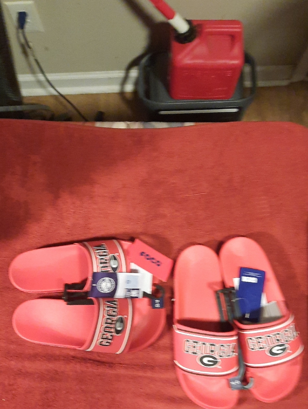 Georgia Genuine College Red Men’s Slide Sandals